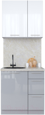 Кухонный гарнитур Интерлиния Мила Пластик 0.8 А - фото