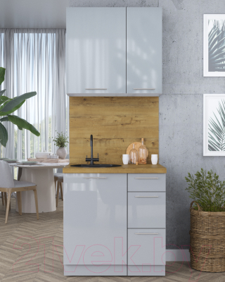 Кухонный гарнитур Интерлиния Мила Пластик 0.8 А