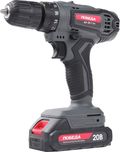 Аккумуляторная дрель-шуруповерт Победа ДА-20/1 - фото