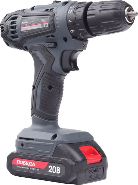 Аккумуляторная дрель-шуруповерт Победа ДА-20/1