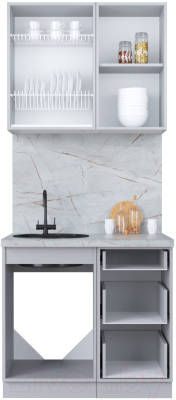 Кухонный гарнитур Интерлиния Мила Пластик 0.9 А