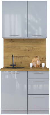 Кухонный гарнитур Интерлиния Мила Пластик 0.9 А - фото