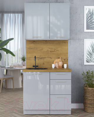 Кухонный гарнитур Интерлиния Мила Пластик 0.9 А