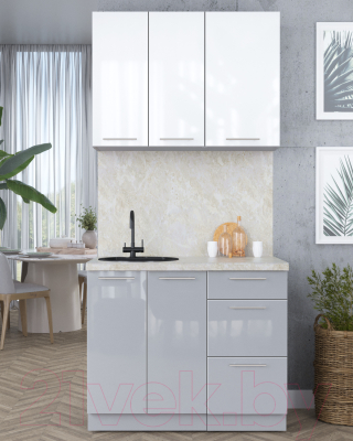 Кухонный гарнитур Интерлиния Мила Пластик 1.0 А