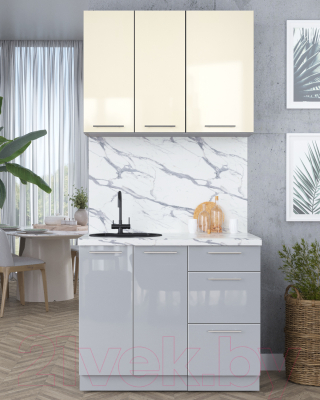 Кухонный гарнитур Интерлиния Мила Пластик 1.0 А