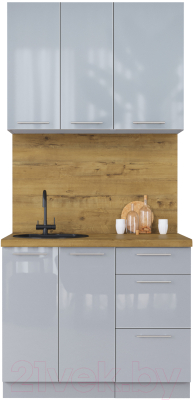 Кухонный гарнитур Интерлиния Мила Пластик 1.0 А - фото