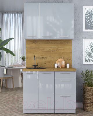 Кухонный гарнитур Интерлиния Мила Пластик 1.0 А