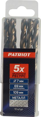 Набор сверл PATRIOT по металлу 7.0мм / 815010036