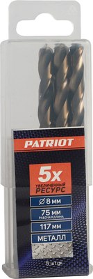 Набор сверл PATRIOT по металлу 8.0мм / 815010038