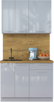 Кухонный гарнитур Интерлиния Мила Пластик 1.1 А - фото