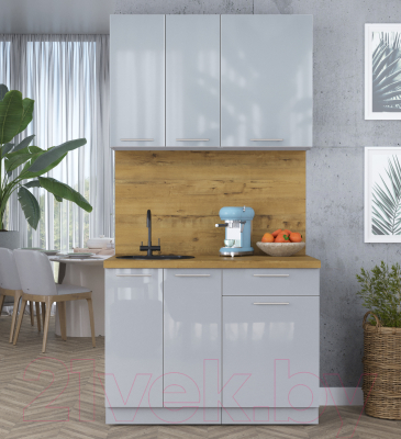 Кухонный гарнитур Интерлиния Мила Пластик 1.1 А