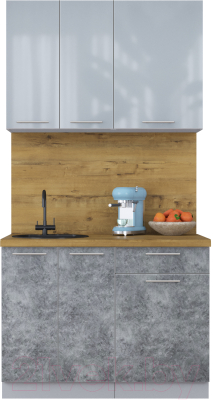 Кухонный гарнитур Интерлиния Мила Пластик 1.1 А - фото