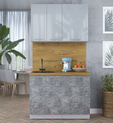 Кухонный гарнитур Интерлиния Мила Пластик 1.1 А