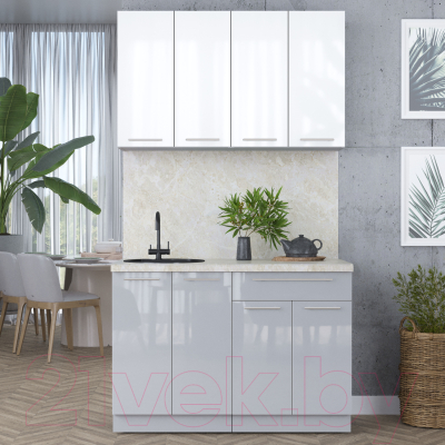 Кухонный гарнитур Интерлиния Мила Пластик 1.2 А