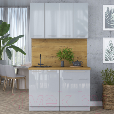 Кухонный гарнитур Интерлиния Мила Пластик 1.2 А