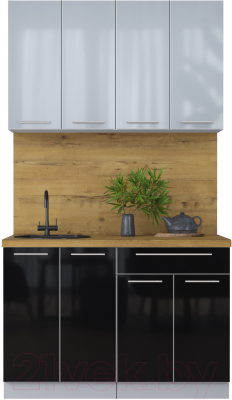 Кухонный гарнитур Интерлиния Мила Пластик 1.2 А - фото