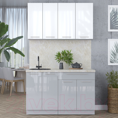 Кухонный гарнитур Интерлиния Мила Пластик 1.3 А