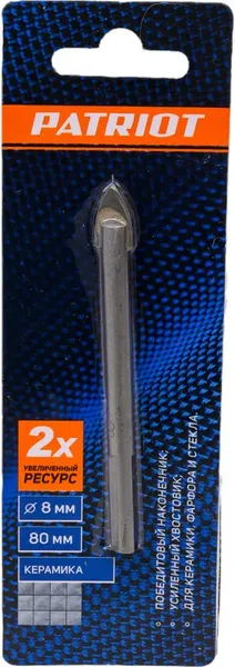 Сверло PATRIOT по керамике 8х80мм / 815010065 - фото