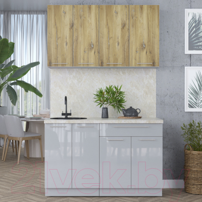 Кухонный гарнитур Интерлиния Мила Пластик 1.3 А