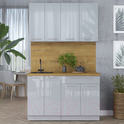 Кухонный гарнитур Интерлиния Мила Пластик 1.3 А