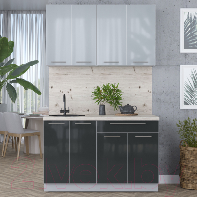 Кухонный гарнитур Интерлиния Мила Пластик 1.3 А