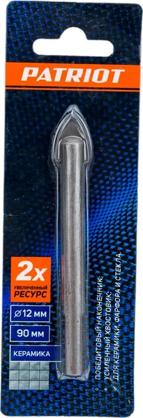 Сверло PATRIOT по керамике 12х80мм / 815010067 - фото