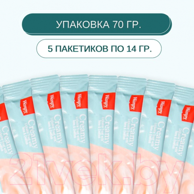 Лакомство для кошек Wanpy Cat Нежное пюре из тунца и трески