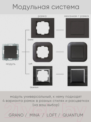 Рамка для выключателей и розеток Ovivo Mina 401-110000-228