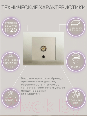 Розетка Ovivo ТВ 600-000313-225