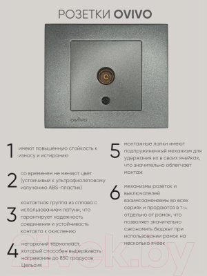 Розетка Ovivo ТВ 600-000311-225