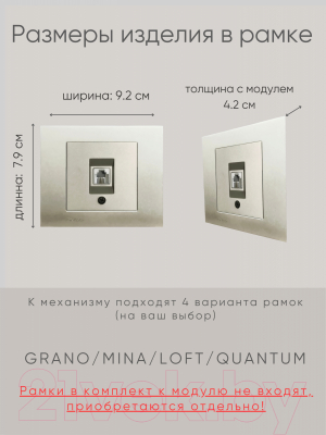 Розетка Ovivo ТФ 600-000313-221