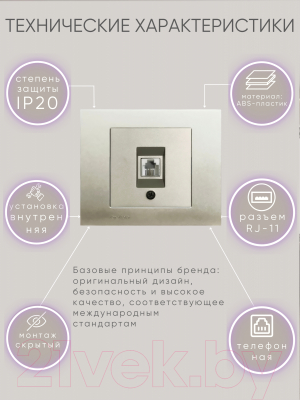 Розетка Ovivo ТФ 600-000313-221