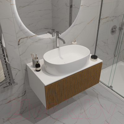 Тумба под умывальник ЗОВ Кито 60 / K60LW0MRMC-LDSPW