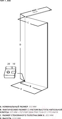 Душевая стенка Allen Brau Infinity 1 3.21007.BA / 323799