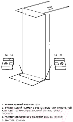 Душевая стенка Allen Brau Infinity 2 3.21045.BBA / 323837