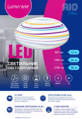 Потолочный светильник LuminArte C16LLW36W