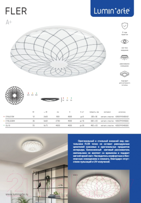 Потолочный светильник LuminArte CLL19