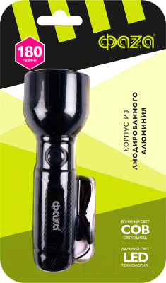 Фонарь Фаза AF6-L3W/L2W-bk / 5044722