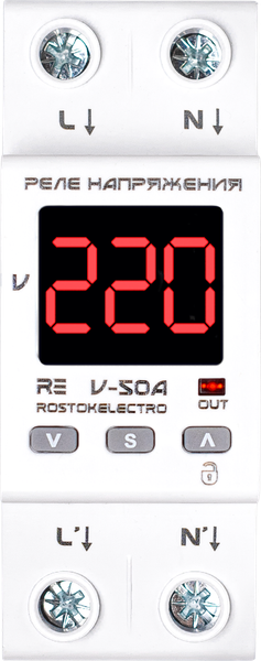Реле напряжения Rostok Elektro V-32А RE - фото