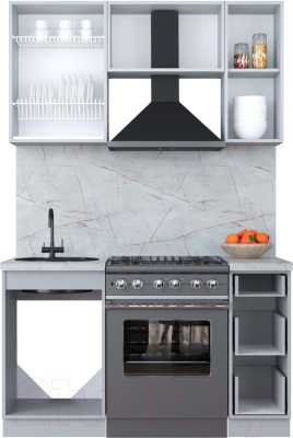 Кухонный гарнитур Интерлиния Мила Пластик 1.4 А