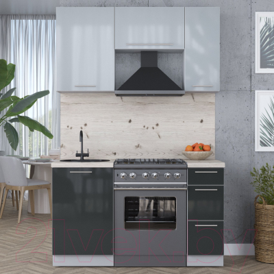 Кухонный гарнитур Интерлиния Мила Пластик 1.4 А