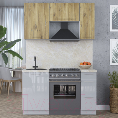 Кухонный гарнитур Интерлиния Мила Пластик 1.5 А