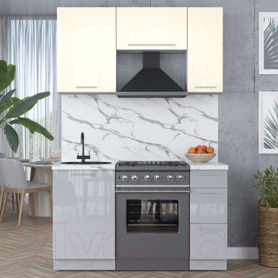 Кухонный гарнитур Интерлиния Мила Пластик 1.7 А