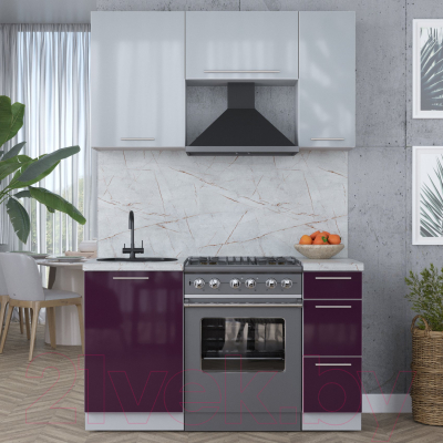 Кухонный гарнитур Интерлиния Мила Пластик 1.8 А