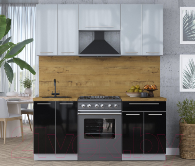 Кухонный гарнитур Интерлиния Мила Пластик 1.8 А