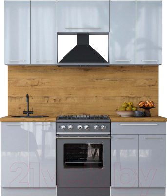 Кухонный гарнитур Интерлиния Мила Пластик 2.0 А - фото