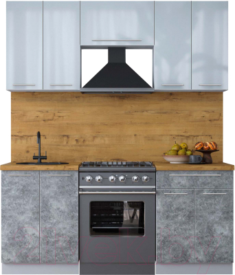 Кухонный гарнитур Интерлиния Мила Пластик 2.0 А - фото