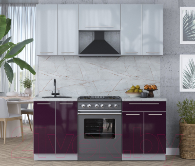 Кухонный гарнитур Интерлиния Мила Пластик 2.0 А