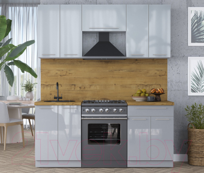 Кухонный гарнитур Интерлиния Мила Пластик 2.1 А