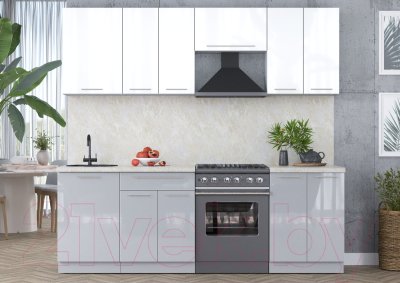 Кухонный гарнитур Интерлиния Мила Пластик 2.3 А